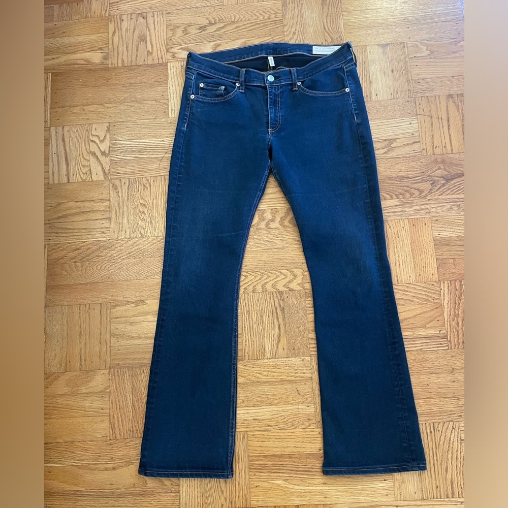 Rag and Bone Stiletto Boot Cut Dark Wash Jeans, Women’s Size 31